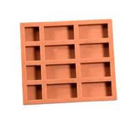 perfeclan Petite brique en silicone pour fabrication de maquettes, mur en béton, table de sable portable et fonctionnelle, construction de dioramas, maison de, 12 Briques