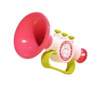 perfeclan Petite trompette jouet instruments de musique jouet apprentissage précoce pour 2 3 ans créatif drôle facile jeu générateur de bruit éducatif, Rose