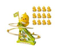 perfeclan Petits canards grimpants, jouets éducatifs, faciles à assembler, créatifs avec musique, jeu de montagnes russes pour bébés et enfants, 12 Canards