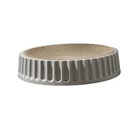 Perfeclan Planche à Gratter Chat Tapis Griffoir Matelas Rond Jouet pour Aiguiser Les Griffes Fabriqué en Papier Ondulé Résistant Adapté Aux Chats Protection des, Gris Diamètre 45cm