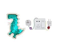 Perfeclan Planche pour Enfants occupés, 2 pièces, Accessoire de Bricolage, activité d'apprentissage, Jouet, Aide pédagogique, pièces de Planche sensorielle, Dinosaure Vert