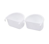 Perfeclan Plat d'alimentation pour Oiseaux, 2 Pièces, Plateau de Nourriture pour Oiseaux, Cage à Oiseaux Suspendue, Tasse d'alimentation, Accessoires Po, 7.4 cm x 6.3 cm x 3.9 cm