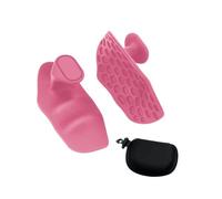 Perfeclan Poignées d'Haltérophilie, Poignées de Traction, Gants d'Entraînement Portables et Robustes en Silicone, Poignées de Gymnastique sans Doigts pour Hommes et Femmes, Avec Sac de Rangement, Rose