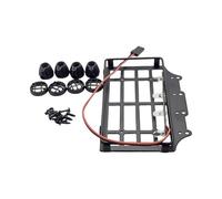 perfeclan Porte-bagages de toit RC, métal avec porte-bagages léger et robuste, accessoire de voiture RC pour 1/12 RC Crawler Car Upgrades Parts DIY, Lumière Ronde