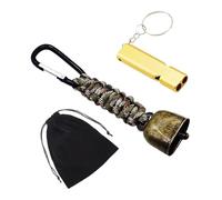 Perfeclan Porte-clés Clochette en Aluminium en Forme d'ours, Pendentif Multifonctionnel en Forme de Clochette de Vache avec sifflet d'urgence pour la