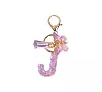 perfeclan Porte-clés Personnalisé en Acier Inoxydable avec Pendentif Coloré et Perle Scintillante, 4 pièces