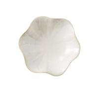 Perfeclan Porte-cuillère en Forme de Fleur, Plateau à Bijoux, Couverts, Assiette décorative, Plat à Sauce, Plateau à bibelots en céramique pour Femmes, Blanc