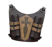 Perfeclan Porte-épée à Double Dos réglable pour scène de Mercenaire, Brun