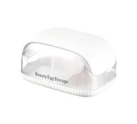 perfeclan Porte-éponge de maquillage, étui de rangement pour œufs cosmétiques, conteneur de protection, boîte de rangement transparente pour mélangeur, pour