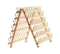 Perfeclan Porte-Fil en Bois Support de Pliable à Broder Étagère à Perles Tressage Fournitures de Cheveux Stockage de Fil à Coudre pour s de