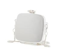 perfeclan Portefeuille pour Femmes Mini-Bourse de Mode pour Faire du Shopping de Vacances, Silver Square