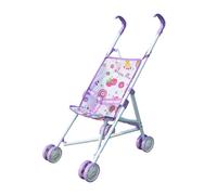 perfeclan Poussette pour poupée, jouet, cadeau d'anniversaire, accessoires de jeu, chariot de transport pour poupées, jeu de rôle pour enfants de 3 ans et, Violet
