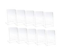 perfeclan Présentoir à boucles d'oreilles en acrylique (lot de 10), porte-bijoux, organisateur, support à bijoux, pour présentoir de table, vitrine de