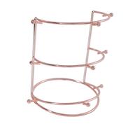 Perfeclan Présentoir à Diadèmes Métallique, Porte-Bijoux Stable, Élégant et Robuste, Support de Rangement pour Serre-Tête, Coiffeuse, Couronne de Princesse, Or Rose à 3 Niveaux