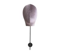 perfeclan Présentoir à perruques, support pour perruques, montage facile, polyvalent, pratique, présentoir à chapeaux, modèle de tête de mannequin pour, Gris