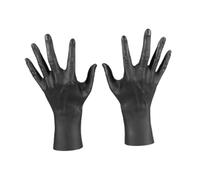 perfeclan Présentoir de bijoux à mains de Mannequin, organisateur d'anneaux Portable moderne fait à la main, fausses mains d'halloween pour dortoir, accessoires, Noir