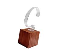 Perfeclan Présentoir de Montres en Forme de C, Multifonctionnel, Utilitaire, Portable, présentoir de Montres-Bracelets, Support de Rangement pour comptoir de, Marron Clair