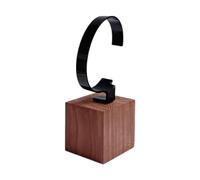 Perfeclan Présentoir de Montres en Forme de C, Multifonctionnel, Utilitaire, Portable, présentoir de Montres-Bracelets, Support de Rangement pour comptoir de, Marron Noir