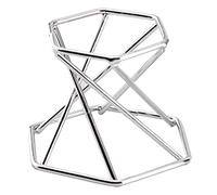 Perfeclan Présentoir Hexagonal Geode Mineral Support en Métal Galvanisé, Argent