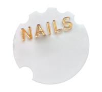 perfeclan Présentoir rond en acrylique pour photos d'ongles, portable, simple, facile à nettoyer et polyvalent, 10 x 10 cm, accessoire de salon de beauté,