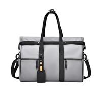 perfeclan PU Travel Sac Loissire Daypack Moderne Imperméable à Capacité de Capacité Trip à Bagages Sac de Rangement pour Extérieur, Gris