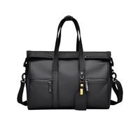 perfeclan PU Travel Sac Loissire Daypack Moderne Imperméable à Capacité de Capacité Trip à Bagages Sac de Rangement pour Extérieur, Noir