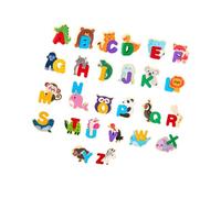 perfeclan Puzzle d'alphabet en bois ABC Chunky Puzzle Board Éclairage Matching Game Game Educational, bloque Toys for Boys Girls