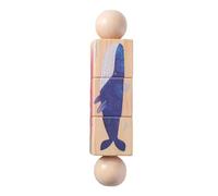 Perfeclan Puzzle en Bois à tordre, Jouet éducatif d'apprentissage, Bloc de Construction en Bois, Puzzle éducatif à tordre et à Faire Tourner, Style B
