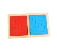 perfeclan Puzzle en bois Tangram, jeu de réflexion coloré en 3D avec blocs russes, cadeau idéal pour adultes et enfants.