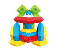 Perfeclan Pyramide à empiler, jouets éducatifs préscolaires, blocs de construction à moteur fin, pour garçons et filles de 3 ans, 30 pièces