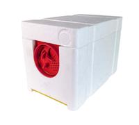 Perfeclan Queen Bee Boîte D'Élevage Mini Nuc Boîte D'Accouplement Boîte D'Incubation Apidea Boîte D'Élevage Polystyrène Mousse PP Fenêtre de Ventilatio, Porte Rouge