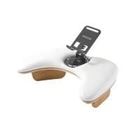 perfeclan Repose-bras pour technicienne en, en forme de U, avec support de téléphone rotatif, robuste, coussin repose-main idéal pour les débutants en, Blanc