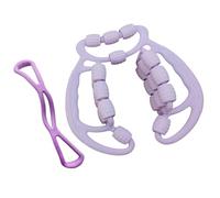 Perfeclan Rouleau de Massage 24 Roues pour fascias, Outil de Relaxation, Pinces circulaires pour Jambes, Rouleau de Massage Multifonctionnel Manuel pour Sports, Violet