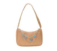 perfeclan Sac à bandoulière en Cuir Sac de téléphone fourre-Tout Porte-Monnaie Dame Embrayage Portefeuille décontracté Pochette d'affaires de fête Papillon,