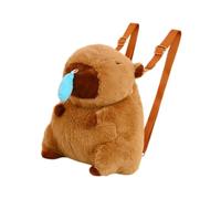 perfeclan Sac à Dos Capybara Mignon Sac à Dos de Dessin animé en Peluche Mignon Sac en Peluche Pratique Sac à Jouets Capybara pour la randonnée Femmes amies