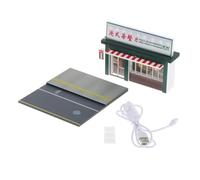 perfeclan Scène de parking miniature à l'échelle 1/64, scène de rue, diorama, garage, pour bureau, salon, chambre à coucher, Restaurant de Thé