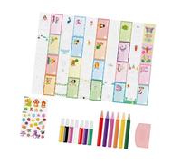 perfeclan Scratch For Kids Scratch Note Pavillons pour les enfants Kit d'art de peinture à points d'artisanat Kit de peinture art pour filles et garçons âgés de