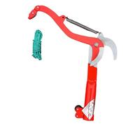 perfeclan Sécateur Pulley à Tête de Coupe pour Branches Difficiles D'Accès Outil de Jardin à Poulie et Corde 15m Acier Carbone Adaptable sur Perche Sta, Taille L