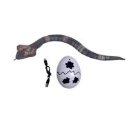 Perfeclan Serpent Télécommandé avec Détection Intelligente, Jouet Farce pour Enfants, RC Réaliste avec Langue Rétractable et Queue Oscillante, Jouet Effrayant Électrique USB, Nouvelle Détection,Noir