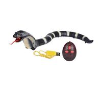Perfeclan Serpent Télécommandé,Jouet Serpent à Capteur Intelligent, Jouet Farce RC Réaliste, Langue Rétractable et Queue Oscillante, électrique USB, Télécommandé pour Noël, Noir