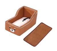 Perfeclan Siège Auto Console Chien avec Sangles Élastiques Coussin Détachable Tissu Lavable Harnais Intégré Convient Aux Petits Chiens Chats en Voiture Maison, CafÉ