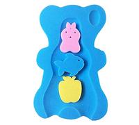 perfeclan Siège éponge de pour Bébé, Tapis de Antidérapant Mignon, Support de Corps de Sécurité, Coussin pour Enfants, éponge de Bain, Bleu