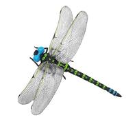 Perfeclan Simulation Libellule Modèle Animaux Figurine avec Corde et Épingle Réaliste Collection Sculpture Libellule Ornement pour Maison Chambre Patio Porte, Bleu