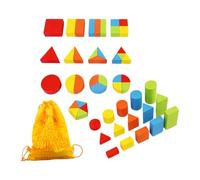 perfeclan Solides Géométriques pour Les Mathématiques, Formes 3D pour La Maternelle, Fournitures Scolaires à Domicile