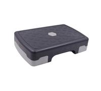Perfeclan Stepper D'Aérobic Plateforme de Step Marchepied de Fitness Banc d'exercice en PP Robuste avec Surface Antidérapante Adapté pour L'Entraînement Cardio, Gris Noir