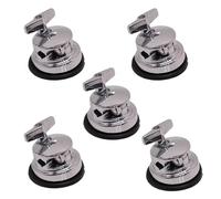perfeclan Support de fixation pour pied de batterie, facile à installer, accessoire pour instrument de musique robuste, support de serrage pour tom au sol, base, 5 Pièces