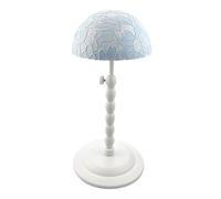 perfeclan Support de perruque réglable en hauteur, portable, de, de table, tête de mannequin robuste pour perruques et chapeaux, séchage, affichage, Bleu