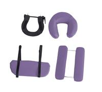 perfeclan Support de visage avec oreiller pour table de massage, ensemble complet d'appui-tête avec oreiller d'accoudoir, coussin souple polyvalent, Violet