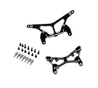 perfeclan Supports d'amortisseurs avant et arrière, kit de mise à niveau pour voiture RC, pièces détachées robustes et légères en métal pour véhicule RC, Noir Argent