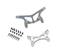 perfeclan Supports d'amortisseurs avant et arrière, kit de mise à niveau pour voiture RC, pièces détachées robustes et légères en métal pour véhicule RC, Argent